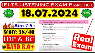 IELTS LISTENING PRACTICE TEST 2024 WITH ANSWERS | 18.07.2024