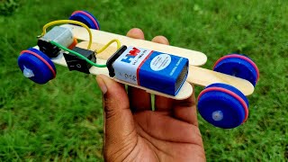 How to Make a Racing Car from a DC Motor and Ice Cream Sticks | Fun DIY Project!