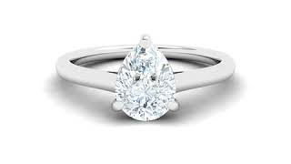 The Claire - Pear Solitaire Ring