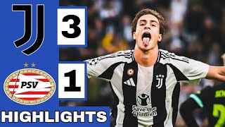 ⚪️⚫️Juventus vs PSV (3-1) Extended HIGHLIGHTS | UEFA Champions League