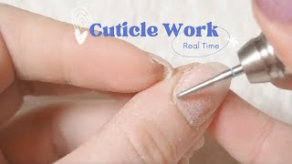 Real Time Cuticle Work and Dry Manicure With Erica's ATA Products / How to Prep For a Gel Fill