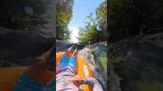 Forested rapids water slide! #shorts