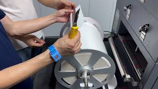 Tutorial 6 Load Sticker Roll Paper to Viper391S Label Printer , Coated Film Sticker Roll Printer