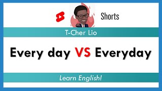 Every day VS Everyday #learnenglish #aprenderingles #fyp #shorts #rd #tcherlio