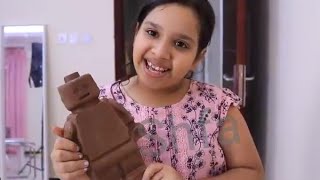 شفا تصنع عملاق من الشوكلاتهShfa Making a statue of chocolate