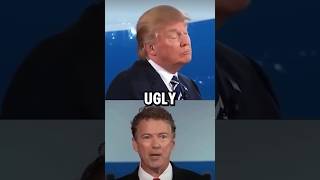 TRUMP SWEARS RAND PAUL IS UGLY ENOUGH TO MAKE FUN OF BUT DOESN'T #presidentialdebate