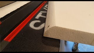 CUTTING HALF-ROUND STYROFOAM ELEMENTS