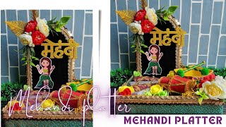 Diy mehandi platter decoration at home | How to make mehandi platter| mehandi platter making at home