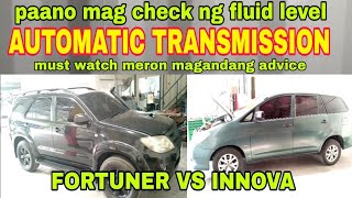 paano mag check ng automatic transmission fluid level? #toyota #innova #fortuner