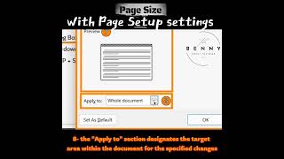 Page Size with Page Setup settings #wordtutorial #page_size #page_setup