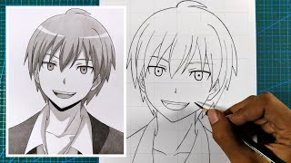 Cara Menggambar Akabane Karma [Assassination Classroom] | Drawing Akabane Karma