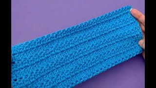 Left handed Crochet For Beginners. ONE ROW Wonder #5 EASY QUICK crochet for Blankets and Much More