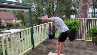 Banded straight arm pulldown - Home based training