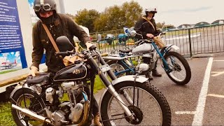 PATHFINDER CAFE MOTORCYCLES feature AJS Greeves Mobylette & PIP the WONDER DOG at BLACKBUSHE Airport