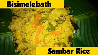 bisimelebath recipe in tamil | Sambar sadham in tamil | Sambar rice