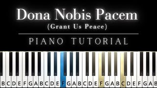 Dona Nobis Pacem- Easy Piano (Tutorial)