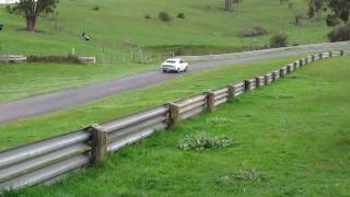 Frank's RA28 Celica running up the hill at Rob Roy September 2009