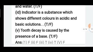 @ Acids, Bases and Salts ll Science Class 7th ll Imp question answers and back exercise