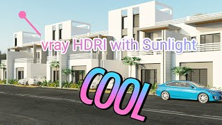 3ds max vray HDRI with Sunlight render hindi urdu tutorial 🔥