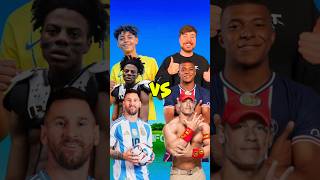 MrBeast & Mbappe & John Cena VS Messi & Ishowspeed & Ronaldo Jr 💥 #comparison