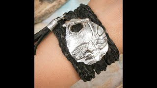 Bird Leather Wrap Bracelet