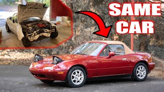 From TOTALED to RESTORED: Wrecked Mazda Miata FINALE