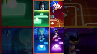 Wednesday Addams Dance Vs Sonic Exe X Coffin Dance Tiles Hop || Part 68 #shorts