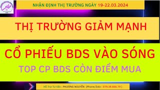 LIVE :  THỊ TRƯỜNG GIẢM MẠNH, CỔ PHIẾU BDS VÀO SÓNG, TOP CP BDS CÒN ĐIỂM MUA