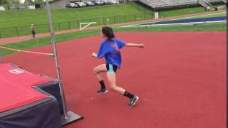 Sam practice high jump