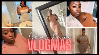 Skims Try On Haul | Honest Skims Review for Curvy/Plus Size Women | Vlogmas Day 7 |  Quiara B