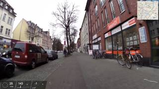 Münster - Radfahrt: Prinzipalmarkt - Wolbecker Straße (Garmin Virb Elite)