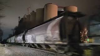 IAIS 506 and IAIS 510 eastbound mixed freight train in Minooka, IL