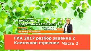 ГИА биология 2017. Разбор задания 2.Часть 2. Как сдать ?