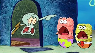 Squidward kicks nuggets out of his house 2