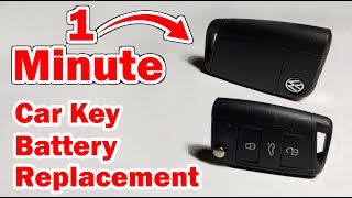 Car key battery replacement | Car key fob battery | DIY VW Car Key