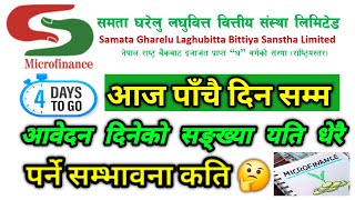 चैथाे दिनसम्म कतिले भरे Fpo || samata laghubitta bittiya sanstha ltd Fpo