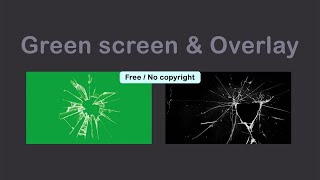 Glass Mirror break green screen overlay After Effects | Premiere Pro FREE