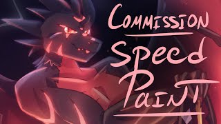 The only fire here is me | Medibang Speedpaint | Commission (furry)