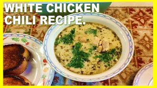 Easy White Bean Chicken Chili Recipe with Cream Cheese x Simple Recipes for Dinner at Home