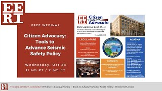 Citizen Advocacy: Tools to Advance Seismic Safety Policy