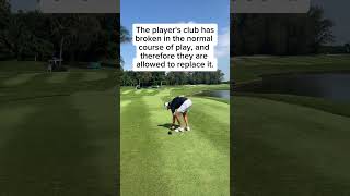 Club Breaks on Player's Back - Golf Rules Explained