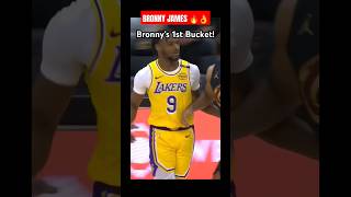 BRONNY JAMES finally unang SCORE smooth MOVE 🔥💥😱 #bronnyjames #shorts #viralshort