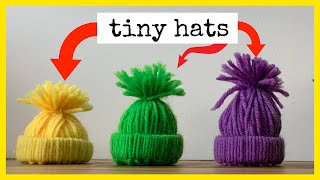 🧶🎩 How to Make Mini Yarn Hats