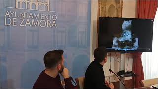 Espectáculo de luz y sonido sobre la fachada de la Iglesia de San Juan en Zamora