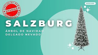 Transforma Tu Hogar Para La Navidad Del 2024: Naomi Home | Salzburg Árbol De Navidad Delgado Nevado