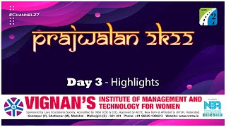 VIGNAN's Prajwalan 2k22 FEST | Day 3 Highlights - June 18th | Channel 27