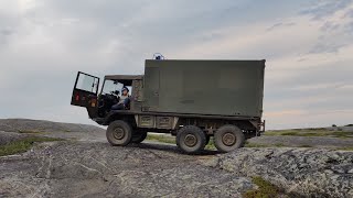 Our Pinzgauer was briefly stuck in muskeg