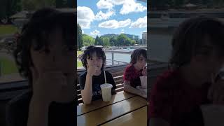 Telling jokes and drinking milkshakes at Lake Washington