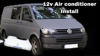 12v electric Air Conditioner install on a van / Stationary AC Clima on VW T5