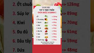 Top 9 thực phẩm chứa nhiều vitamin C || Bs Thuỷ Triệu  #shots #shorts